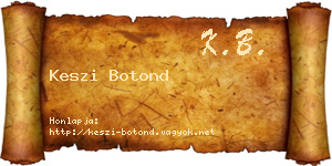 Keszi Botond névjegykártya